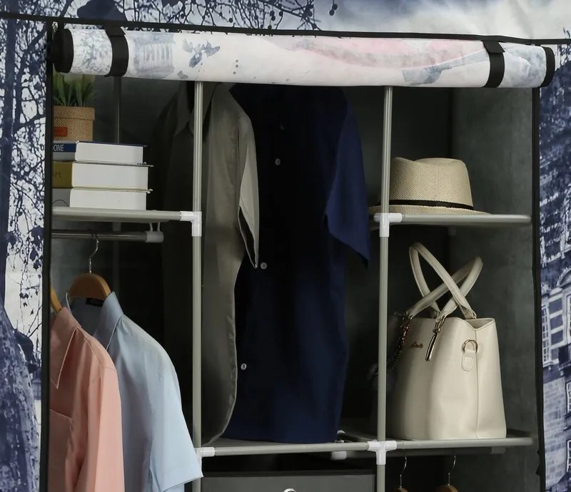 Látková skriňa Telefónna búdka