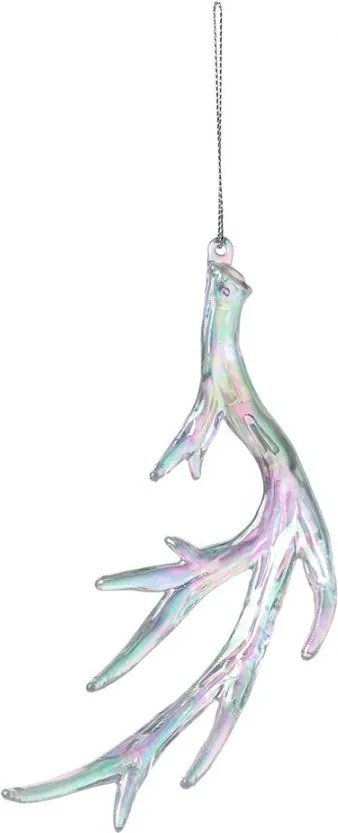 Strieborná vianočná ozdoba parožia - 18*2*8 cm