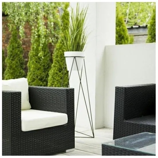 Stojan na kvetináč TRIANGL 90x50 cm čierna