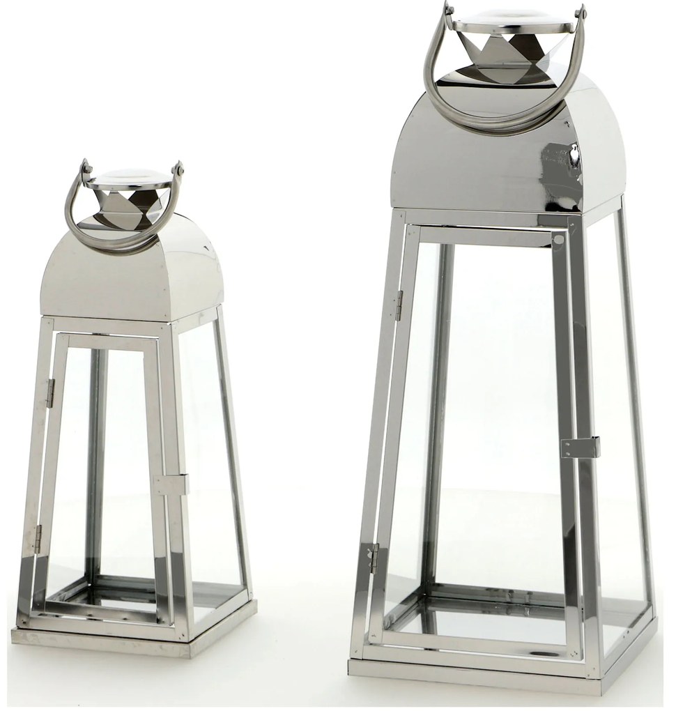 Dekorstudio Sada strieborných lampášov GLAMOUR 40cm,53cm