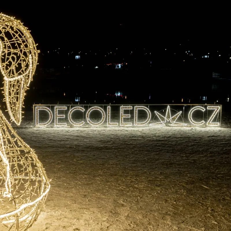 DECOLED Dvoustranný LED Neon, teple bílá, IP44, 50 m