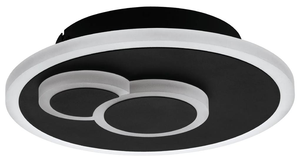 EGLO LED stropné dizajnové osvetlenie CADEGAL, 9W, denná biela, 20cm, okrúhle, čierne