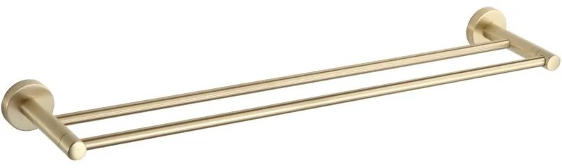 Mexen Remo, 2-ramenný vešiak na uteráky, zlatá matná, 7050725-55