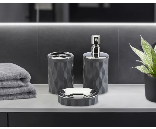 Kúpeľňový set REINA 5 ks antracit/chróm