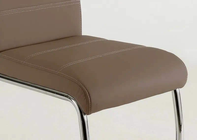 Jedálenská stolička Flora, latté ekokoža