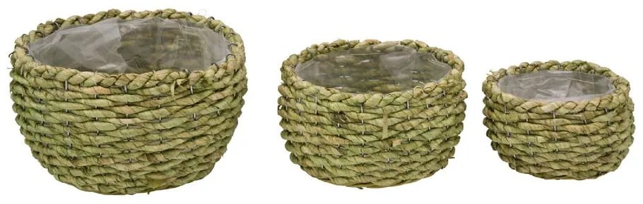 Súprava 3 zelených kvetináčov Ego Dekor Natur S