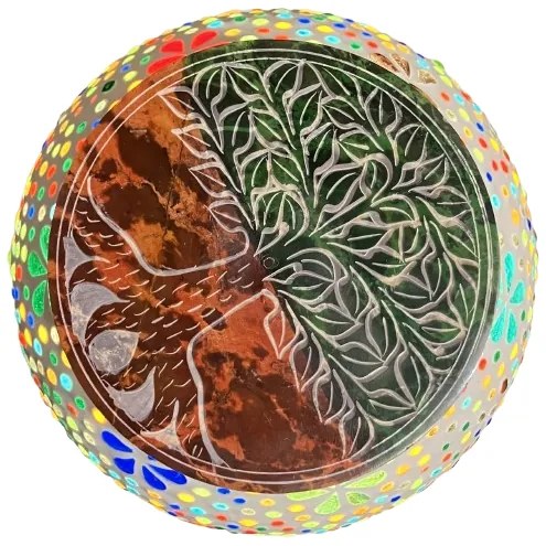 Mozaiková lampa Tiffany štýl KVETY JOY Branches - burner 37*15