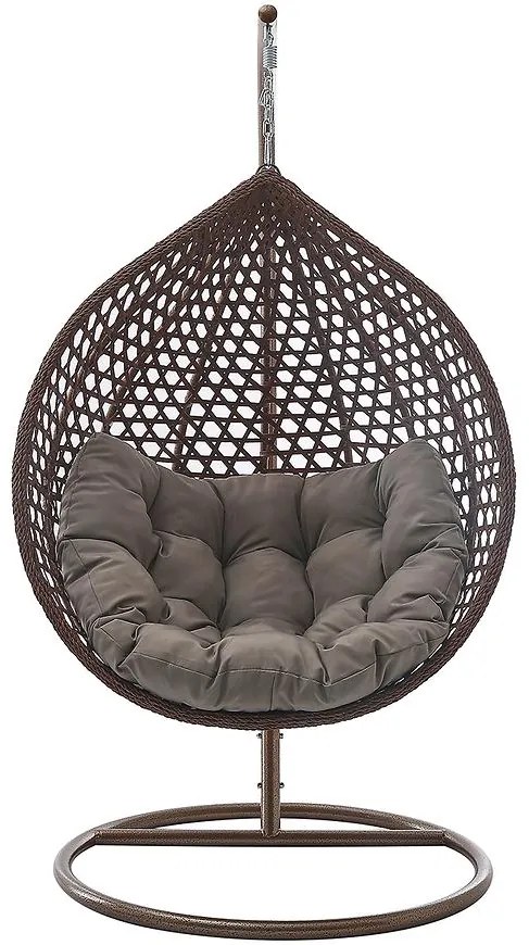 Hojdacie kreslo Izeda 2 hnedá s poduška