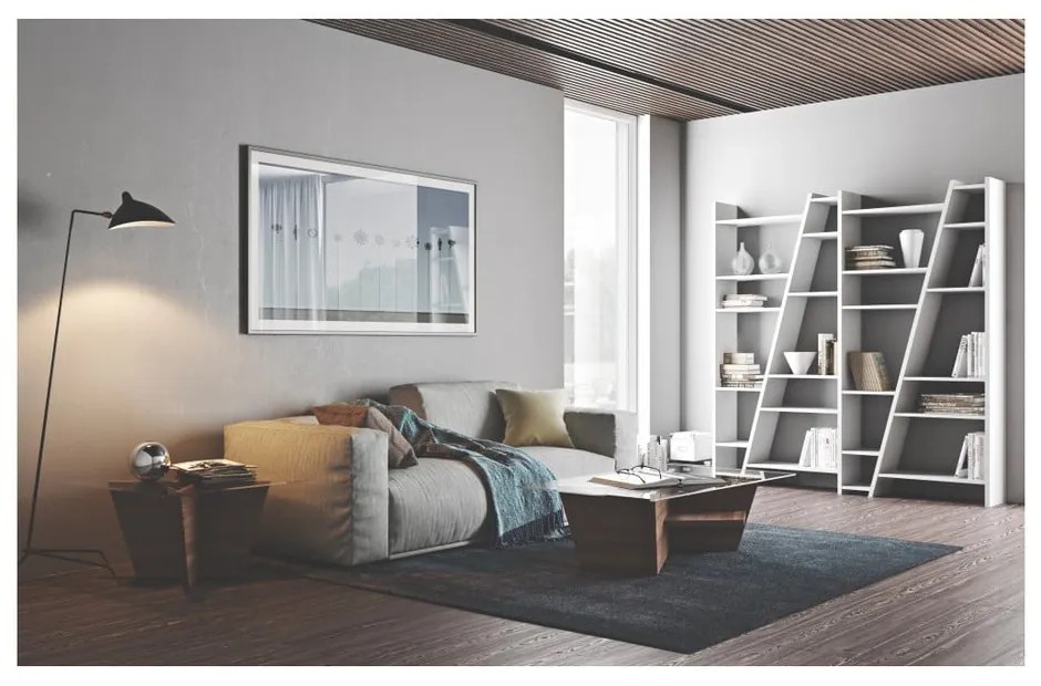 Matná biela knižnica TemaHome Delta