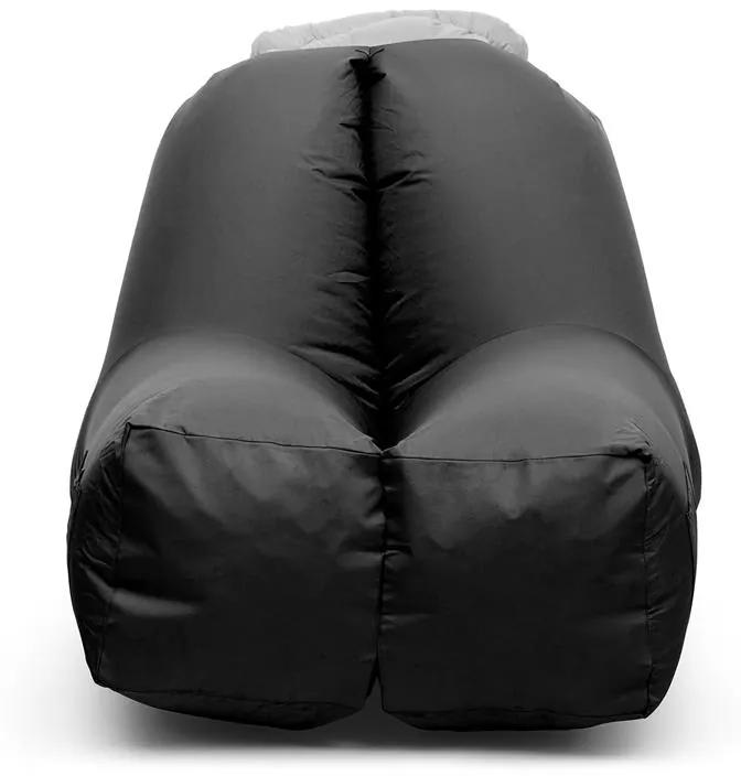 Airchair, nafukovacie kreslo, 80 x 80 x 100 cm, ruksak, prateľné, polyester, čierne