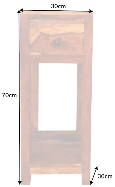 Dizajnový odkladací stolík Timber 70 cm Sheesham