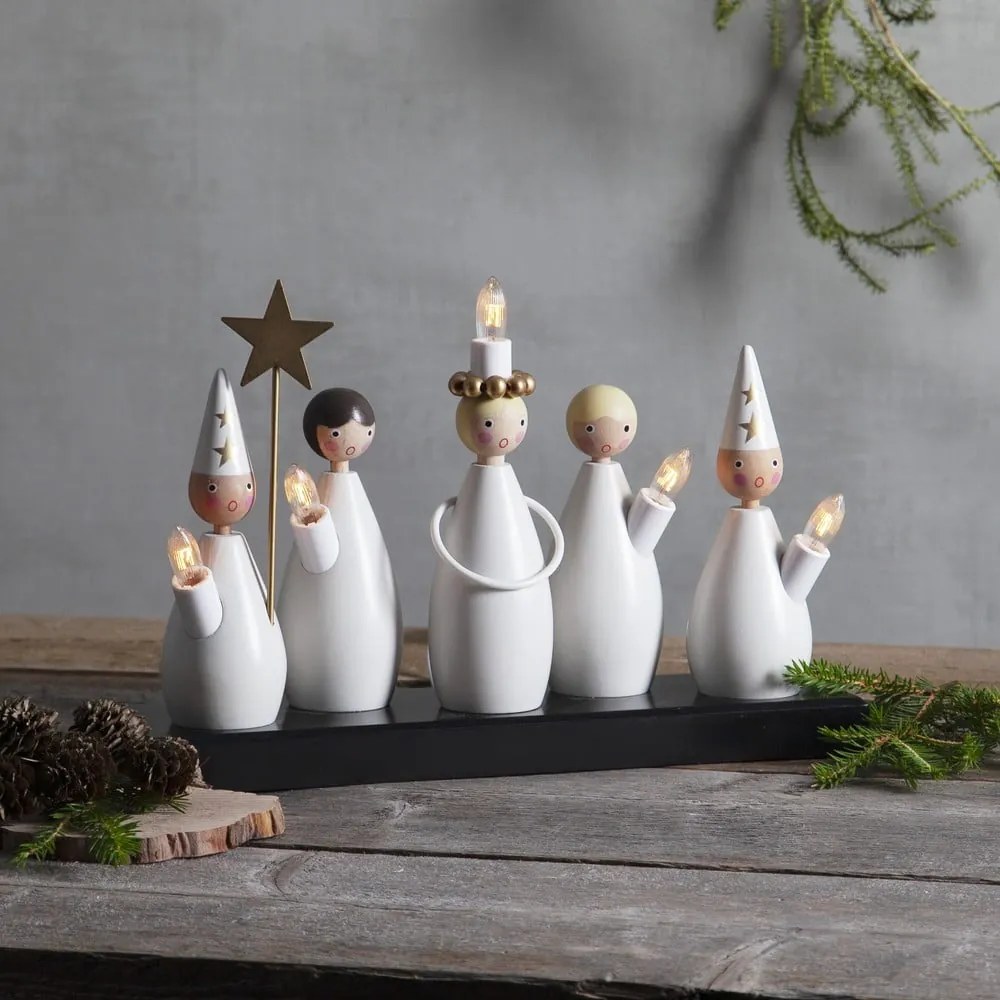 Čiern-obiela svetelná dekorácia do zásuvky Luciakör – Star Trading