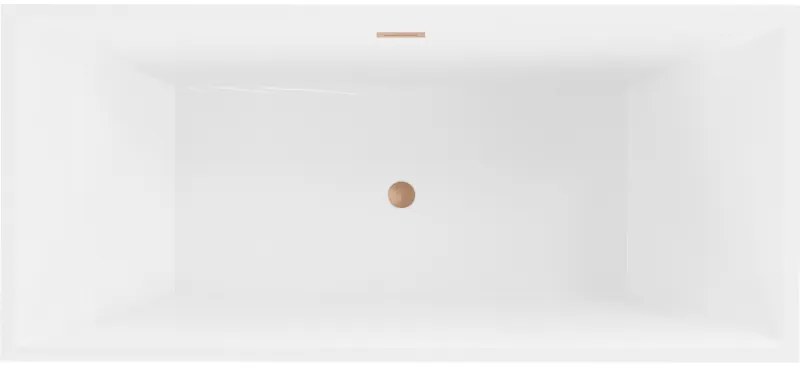 Mexen Vigo, voľne stojaca vaňa 178,5 x 80 cm, biela, medený prepad, 51251788000-65