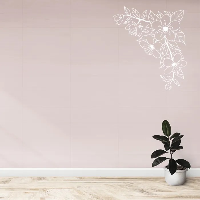 Sablio Samolepka na stenu: Květinový ornament 4 - 105x120 cm