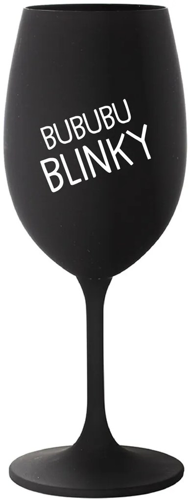 BUBUBUBLINKY - čierny pohár na víno 350 ml