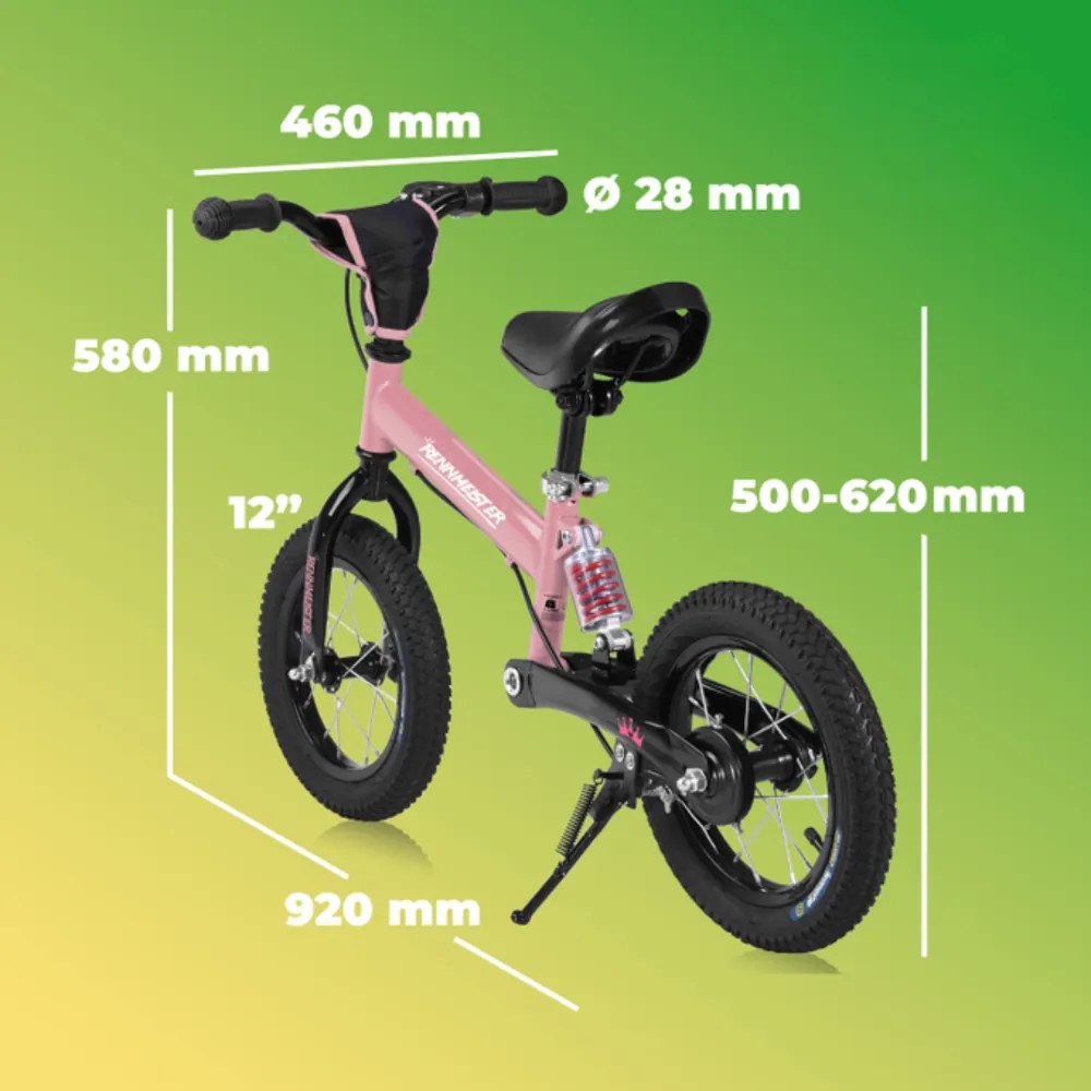 Rennmeister Detské odrážadlo QUIDO, od 3 rokov, ružová