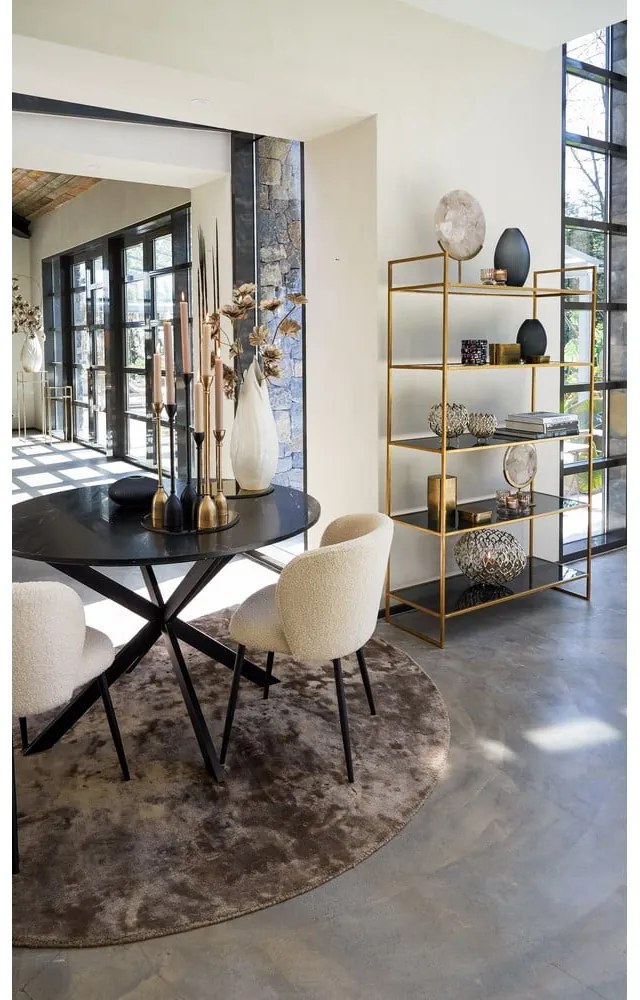 Béžové čalúnené jedálenské kreslo Elyna – Light & Living