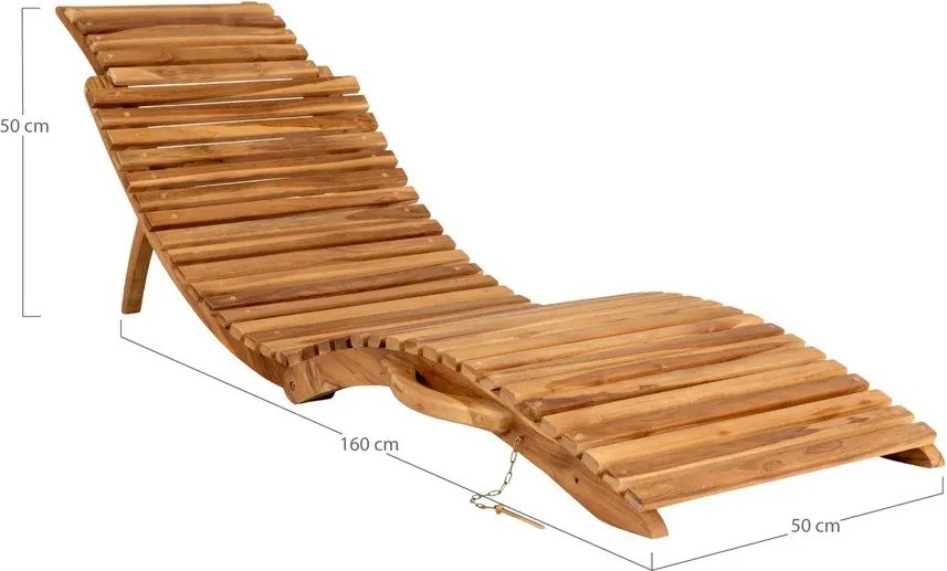 Záhradné ležadlo z tíkového dreva House Nordic Arrieta