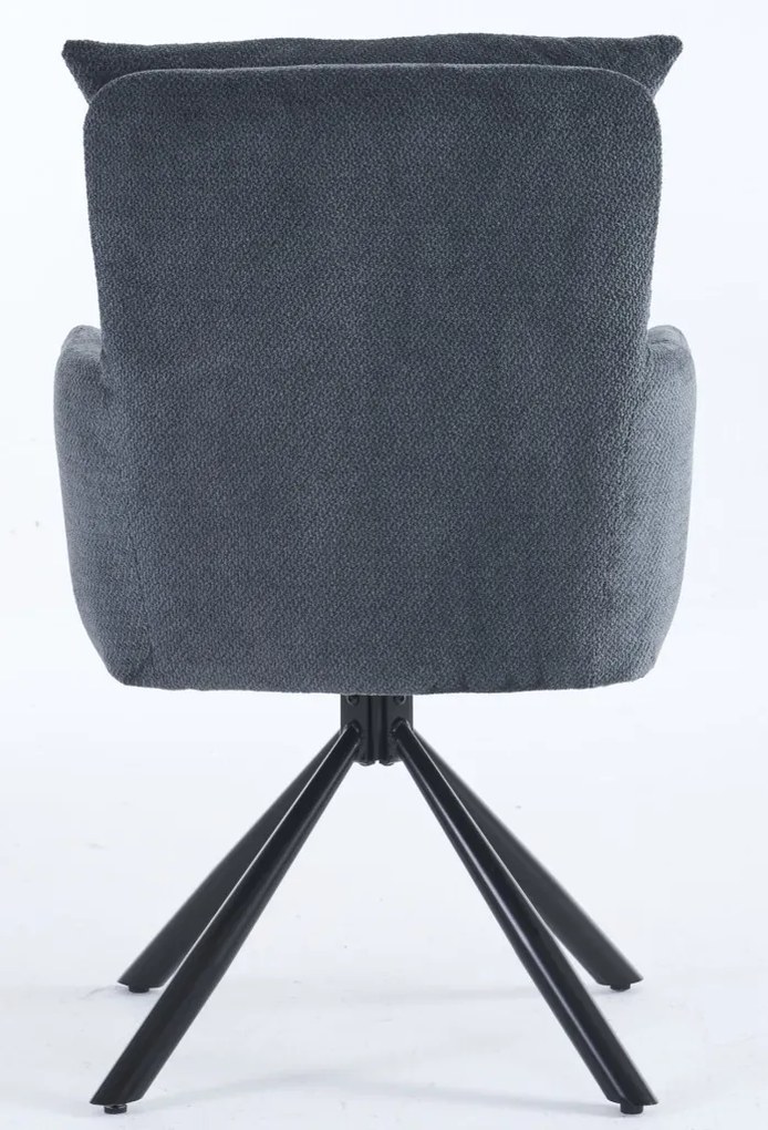 Jedálenská stolička Stephanie, tmavo šedá látka