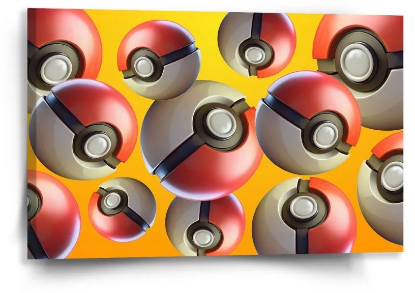 Sablio Obraz Pokemon ball Pattern - 60x40 cm