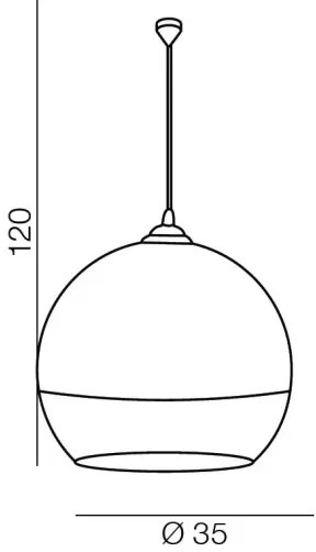 Industriálny luster Silver Ball 35