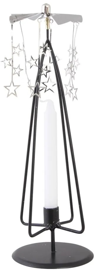 Det Gamle Apotek Anjelská zvonkohra vrátane sviečky V.22cm čierna