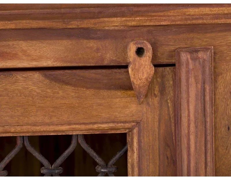 furniture-nabytek.cz - Masívny príborník Merlin II, lakovaný, hnedý – 180×45×90 cm