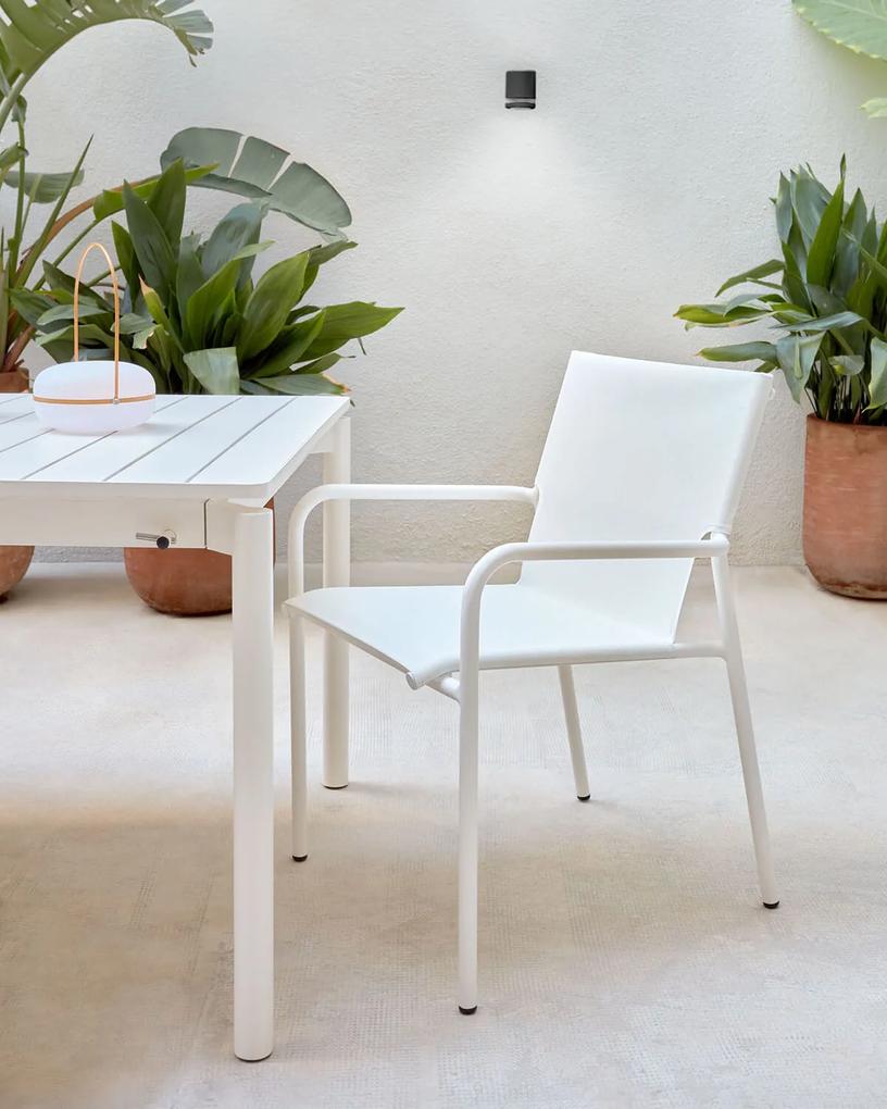 Záhradná stolička tana biela MUZZA