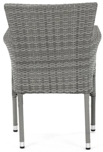Autronic BONTEC Záhradná stolička, kov, polyratan, šedá, AZC-S2118 GREY Farba: Šedá