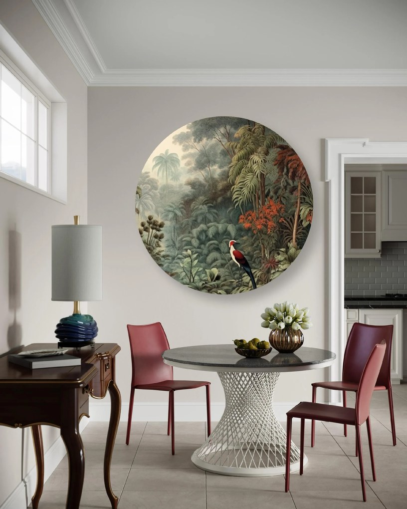 Gario Okrúhly obraz na plátne Hustá tropická džungľa Rozmery: 80 x 80 cm
