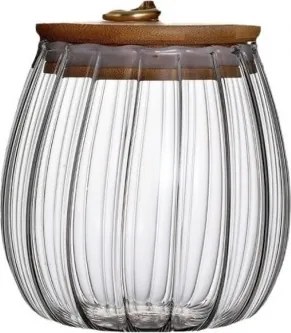 Sklenená dóza RIBBE s bambusovým vrchnákom 700 ml