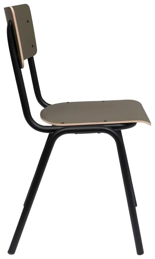 Khaki jedálenské stoličky v súprave 4 ks Back to school - Zuiver