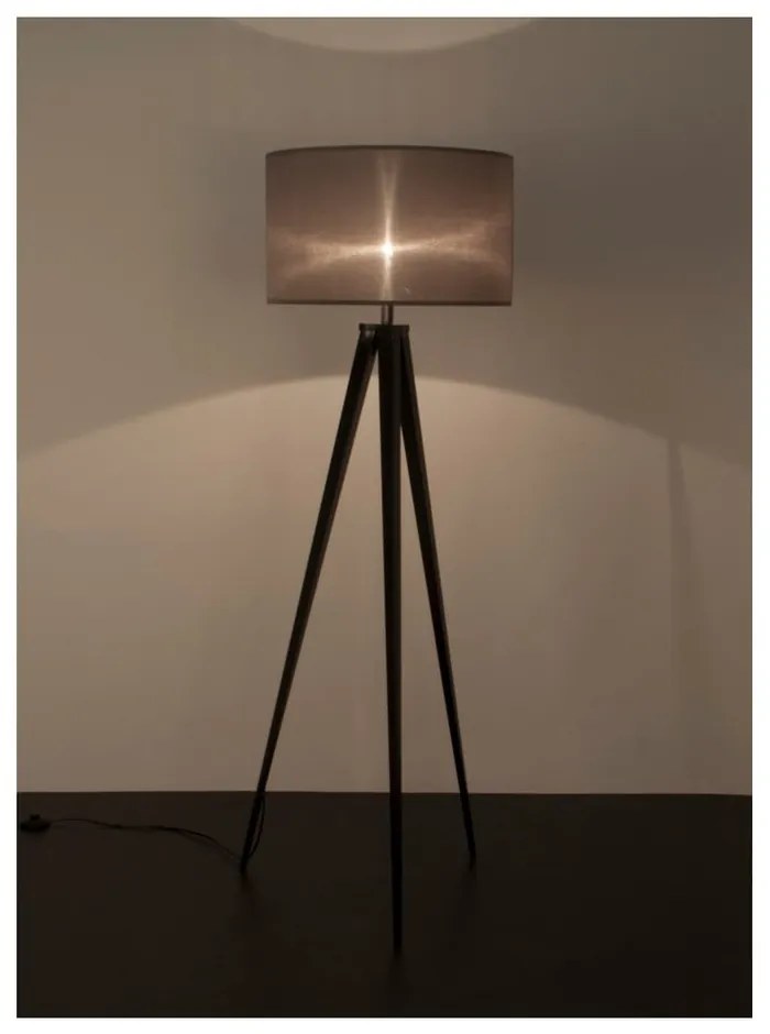 Čierno-sivá stojacia lampa Zuiver Tripod