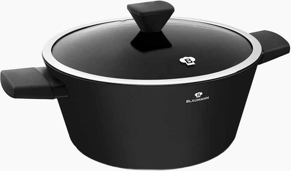 Nepriľnavý hrniec's pokrievkou Matte Black