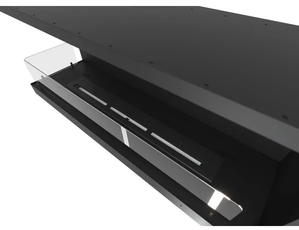 InFire - Rohový BIO krb 110x45 cm 3kW čierna