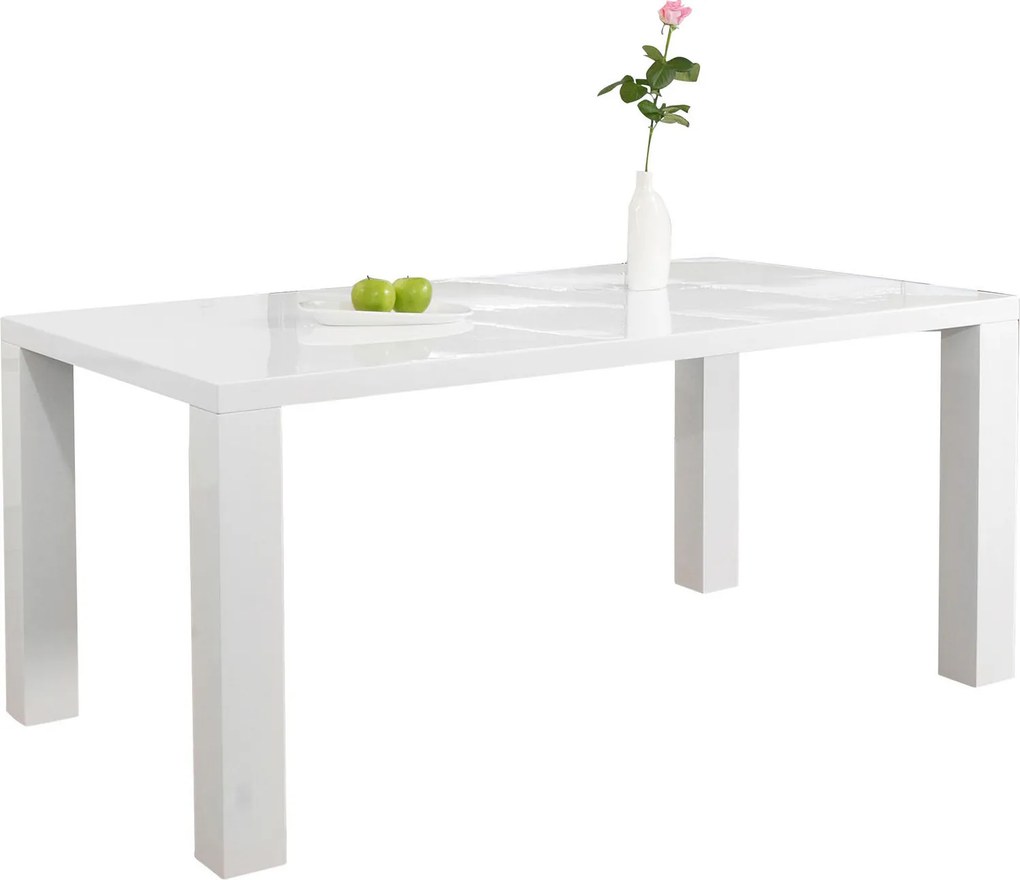 XXXLutz JEDÁLENSKÝ STÔL, biela s vysokým leskom, 200/100/76 cm MID.YOU - Online Only jedálne - 001769018605