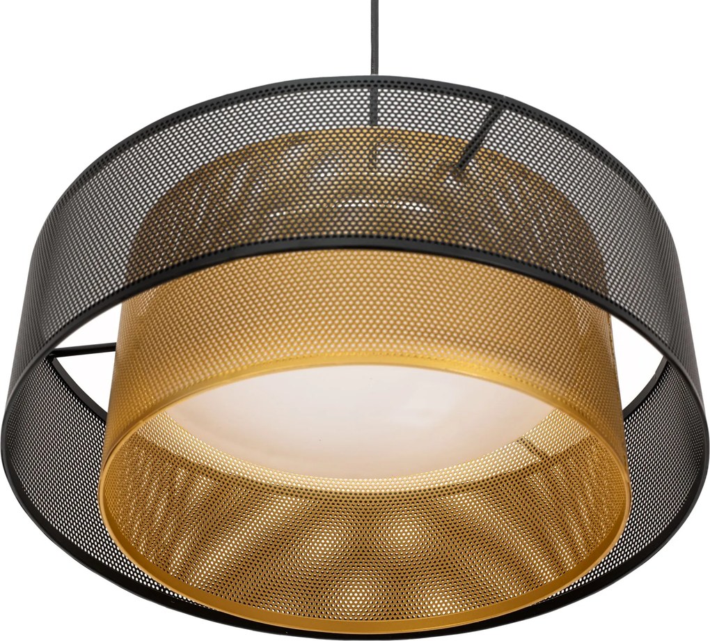 Toolight Toolight, LED závesné stropné svietidlo 40cm APP1000-CP, čierna-zlatá, OSW-07551