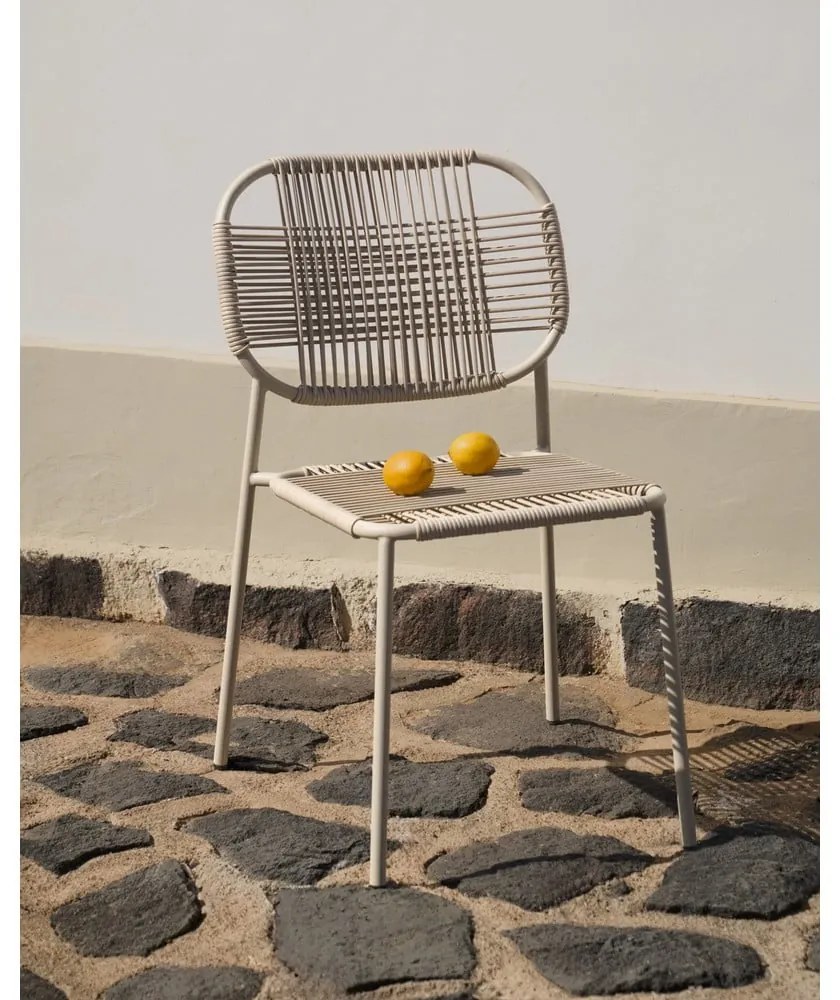 Béžová kovová záhradná stolička Talaier – Kave Home