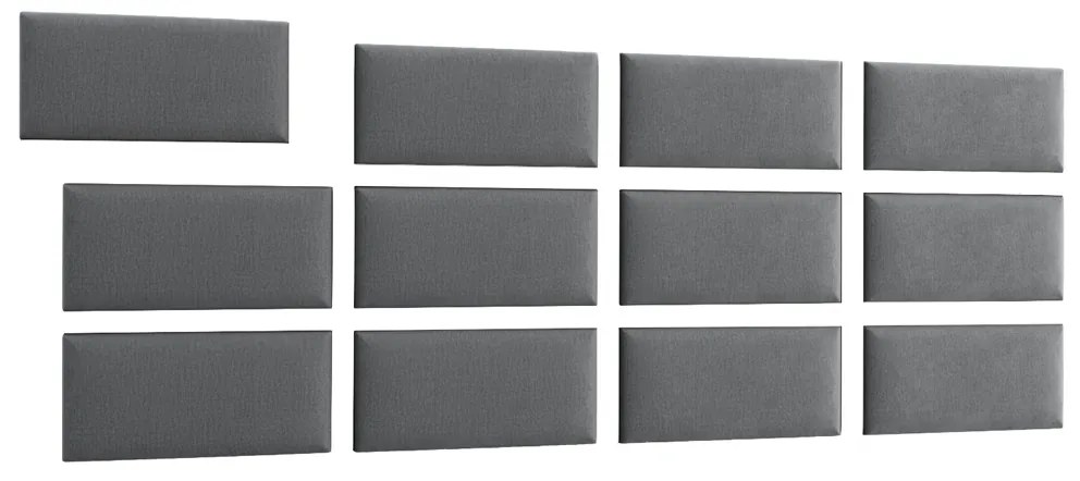 Čalúnený panel na stenu Quito 30x60 cm - sivá
