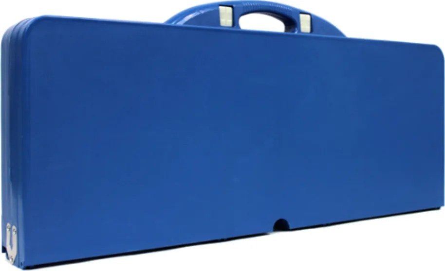 CH Kempingový skladací set 2v1 – kufríkový stôl so 4 sedadlami, modrý