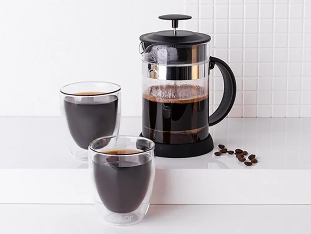 Altom Sklenený kávový set pre dvoje, 800 ml, Andrea