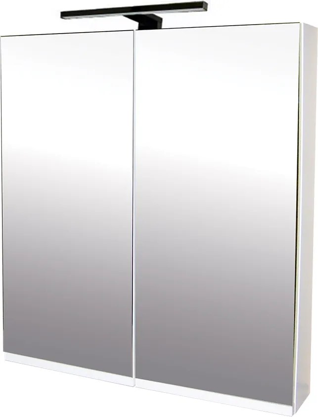 Comodo Zrkadlová skrinka Atica 70 ZS LED-B s osvetlením Any LED 30 B, čierna