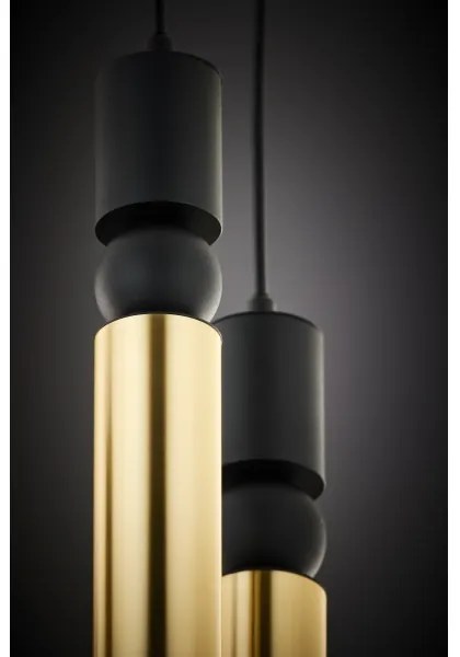 Jupiter 2017 - Luster na lanku ALAS 5xGU10/10W/230V zlatá/čierna