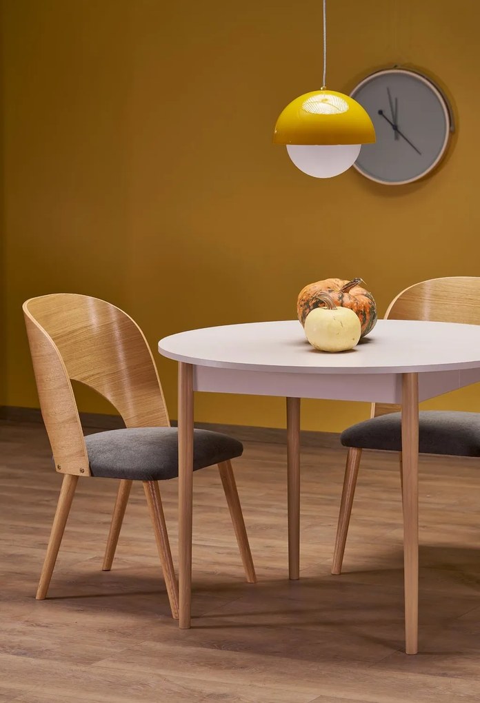 Rozkladací jedálenský stôl Pivot 102/141 cm kašmírový/buk