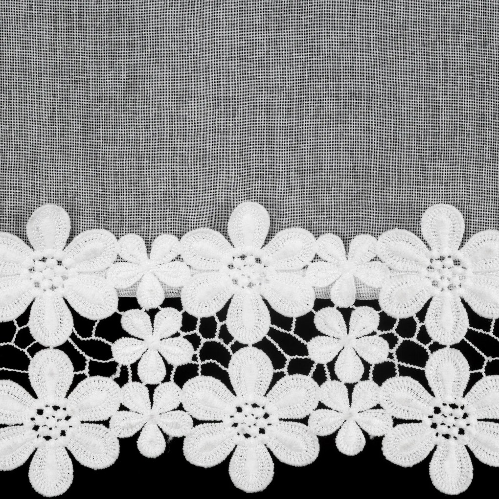 ZÁCLONA NA KRÚŽKOCH KAJA 350X145 CM CM BIELA