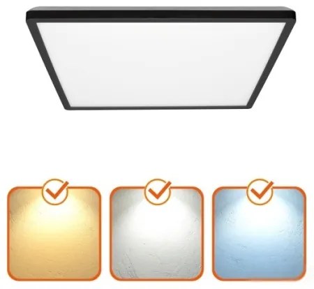 LED kúpeľňové svietidlo NIVERA LED/12W/230V IP54 22,5x22,5 cm čierne + DO
