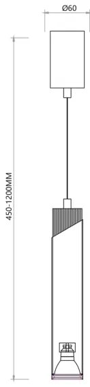 Luster na lanku NEO 1xGU10/8W/230V biela