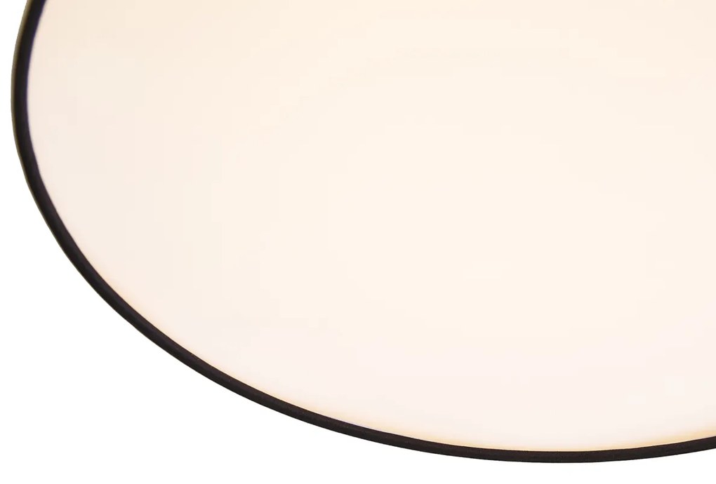 Inteligentné stropné svietidlo čierne 35 cm vrátane LED a diaľkového ovládania - Flat Drum