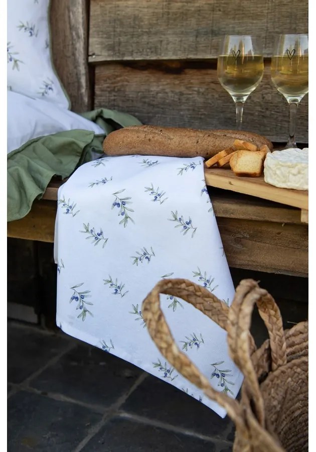 Bavlnený obrus s olivami Olive Fields - 100*100 cm