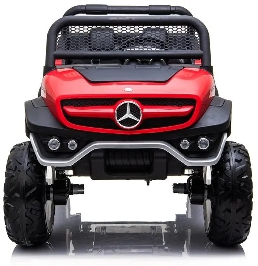 RAMIZ ELEKTRICKÉ AUTÍČKO MERCEDES UNIMOG - NELAKOVANÉ - ČERVENÉ - BATÉRIA - 4 x 45W 10000 RPM  BATÉRIA - 12V14Ah - 2023